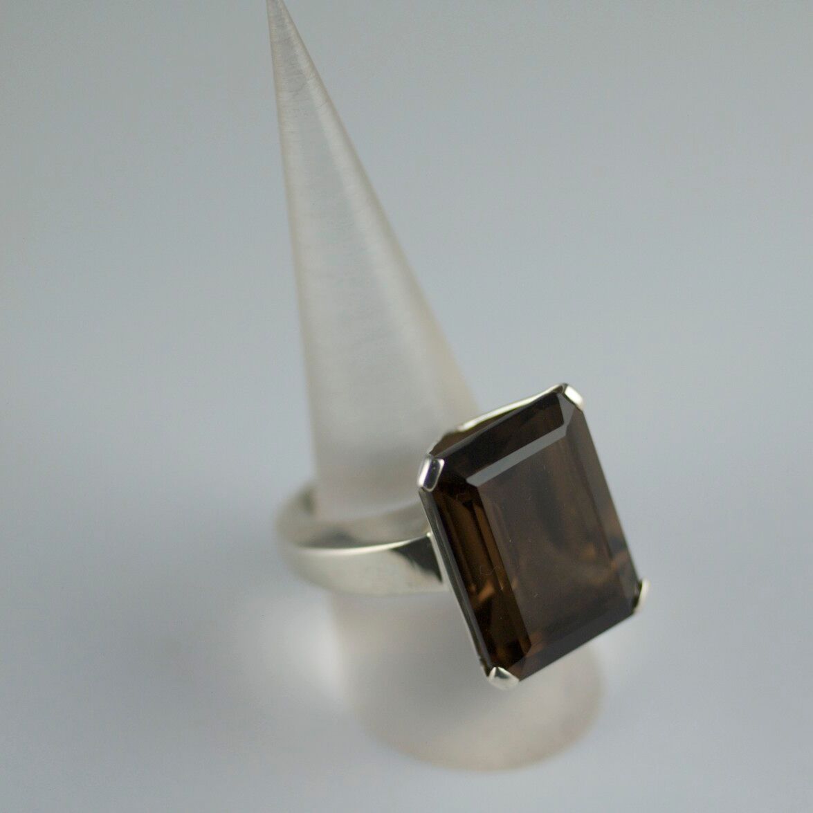 Smokey Quartz and silver Ring