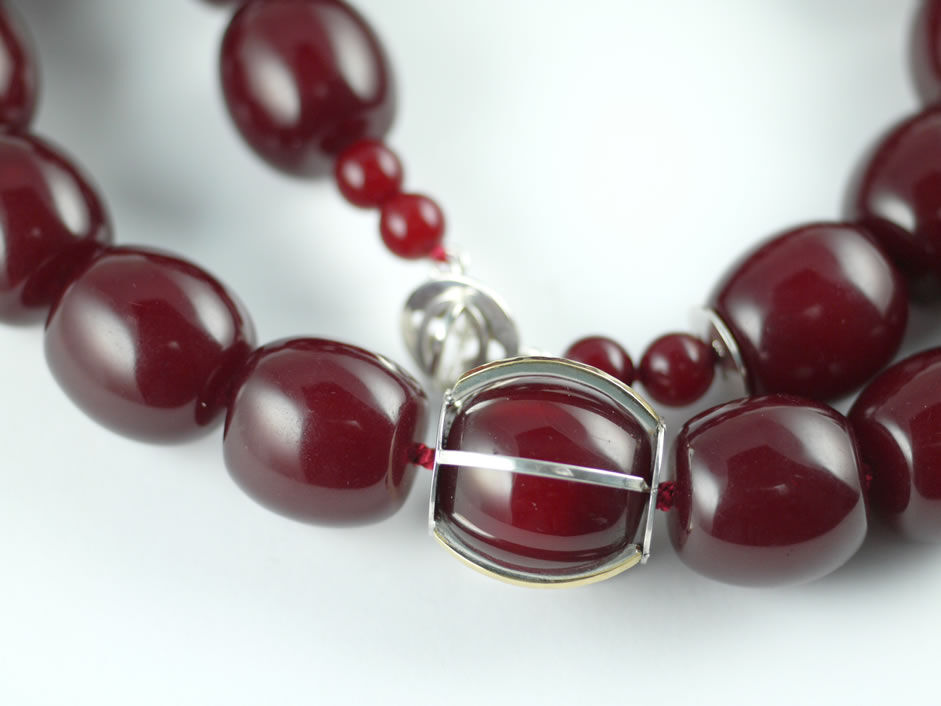 Sapphire beads and Silver necklace